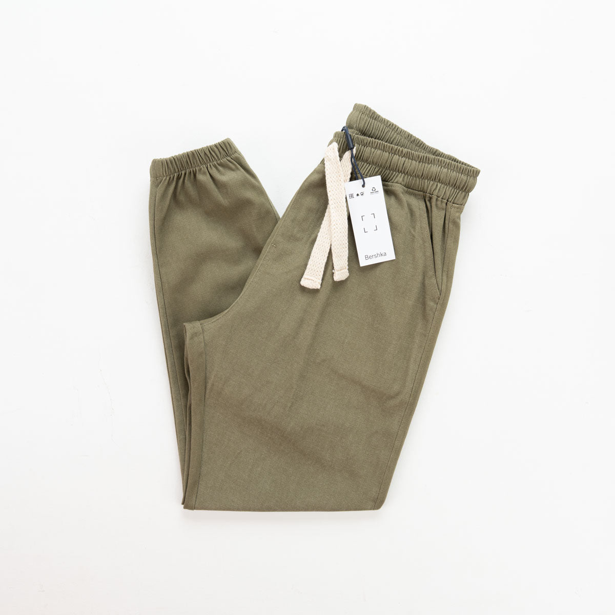 100% Cotton Gabardine Pants - BERSHKA WR1