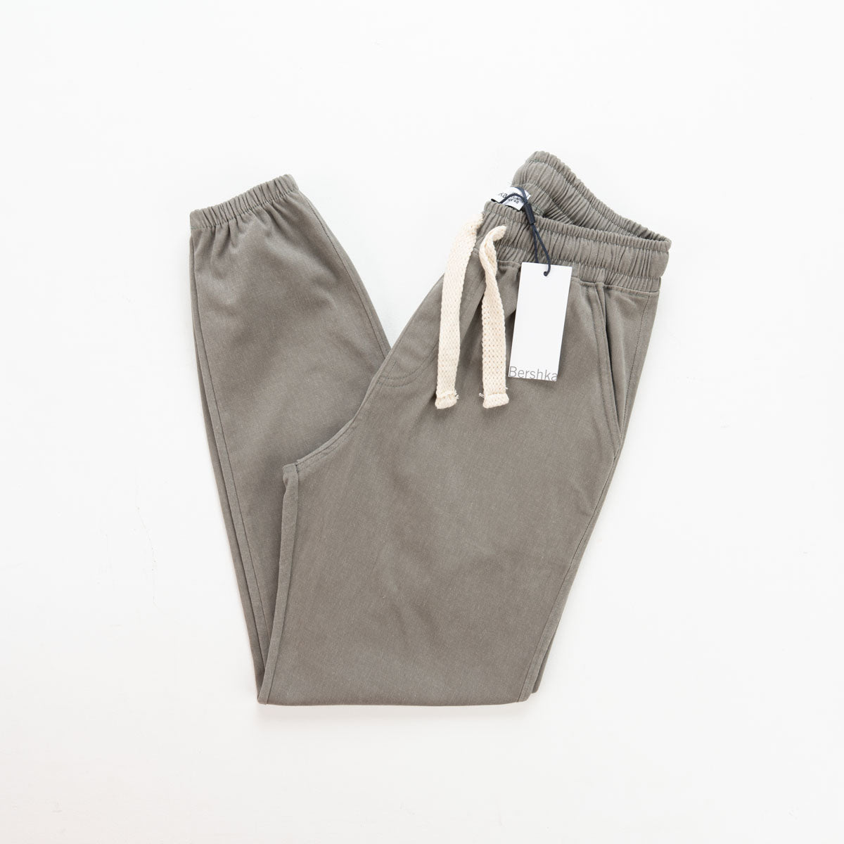 100% Cotton Gabardine Pants - BERSHKA WR1