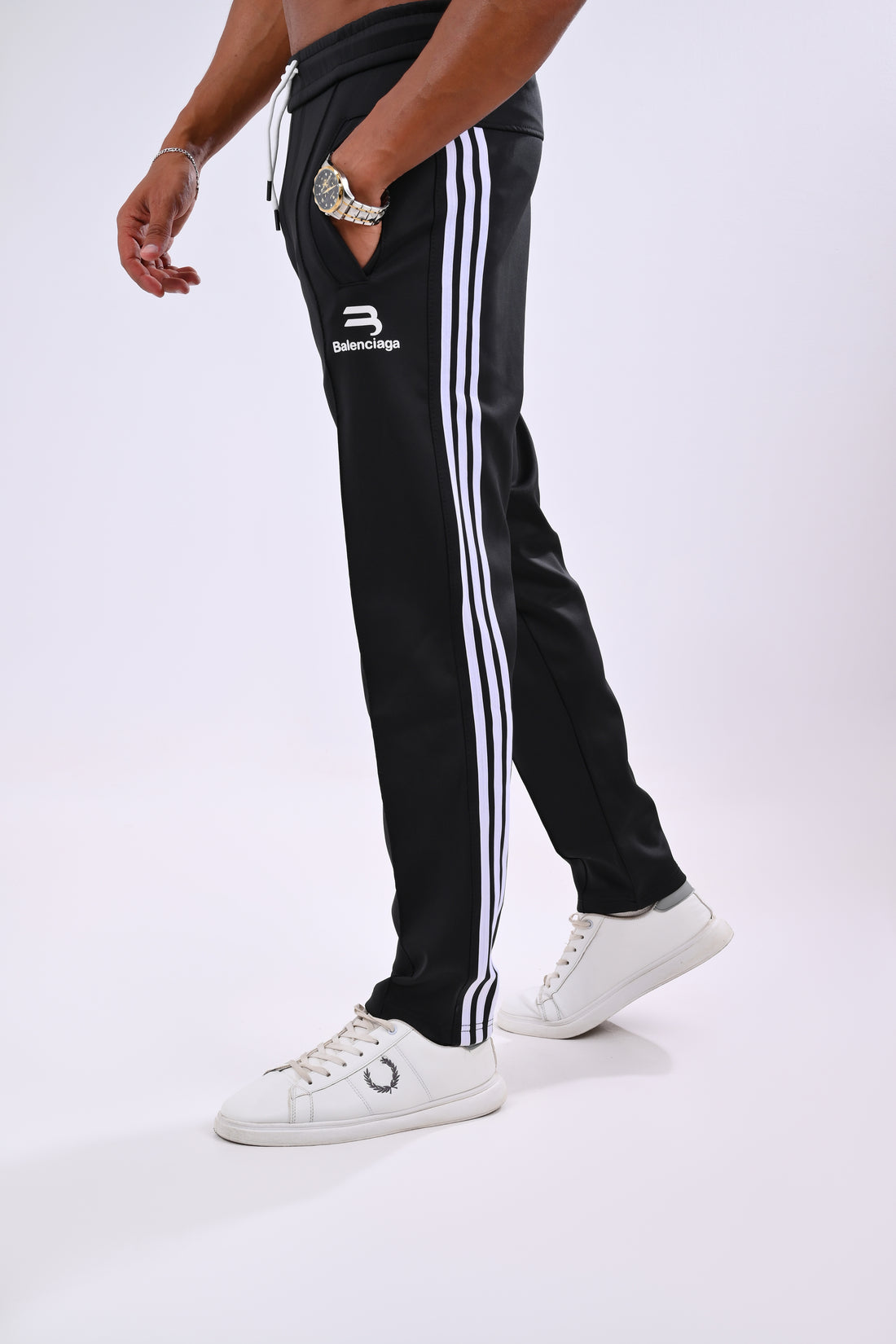 Men's Scuba-Fabric Side-Stripe Pants  - WA33